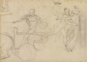 Medea Enamoured Of Jason, Or Merope Expelled From The Society Of The Hyades by John Flaxman