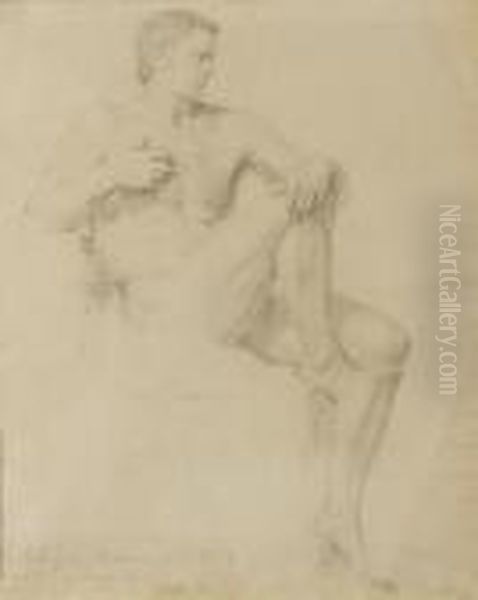 Study Of A Seated Male - view 1