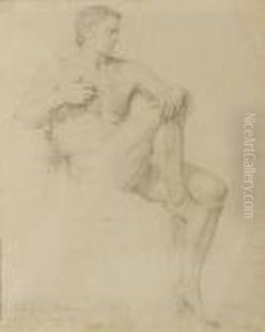 Study Of A Seated Male