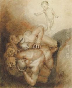 'evil Spirits Cast Out': An 
Illustration To Emmanuel Swedenborg'sarcania Coelestia, No. 1272.