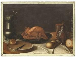Still Life With A Chicken. Oil/canvas