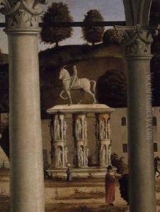 Equestrian Monument, from the Debate of St. Stephen (detail) by Vittore Carpaccio