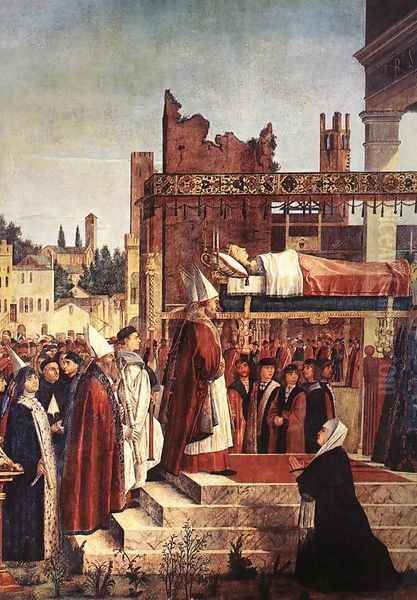 Martyrdom of the Pilgrims and the Funeral of St Ursula (detail 2) 1493 - view 1