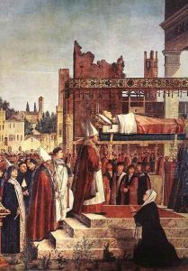 Martyrdom of the Pilgrims and the Funeral of St Ursula (detail 2) 1493 by Vittore Carpaccio