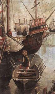 The Arrival of the Pilgrims in Cologne (detail) 1490 by Vittore Carpaccio