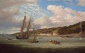 View Of Rhu With The Comet Steamship On The River Clyde,dumbartonshire by John Fleming