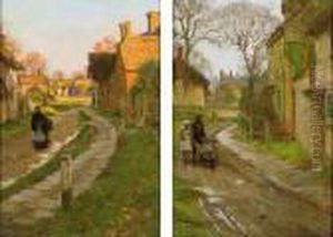Village Scenes by William Teulon Blandford Fletcher