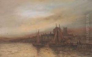 Flemish Coastal View With Fishing Vessels by Blythe Fletcher