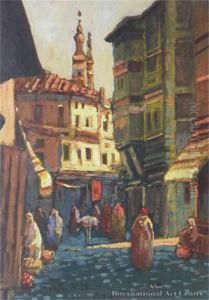 North African Village Scene by Blythe Fletcher
