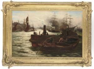 On The Thames by Edwin Fletcher