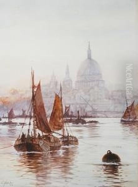 St. Pauls' From The River Thames; The Houses Of Parliament Fron The River Thames - view 1