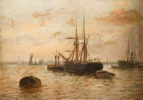 Shipping In An Estuary - view 1