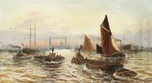 On The Thames At Wapping (the Pool)