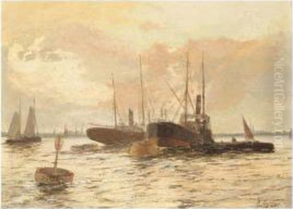 Steamer On A River - view 1