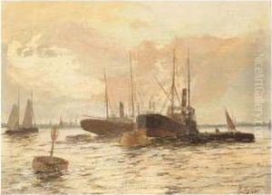Steamer On A River