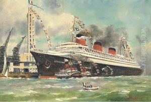 The S.s. Normandie Off Le Havre