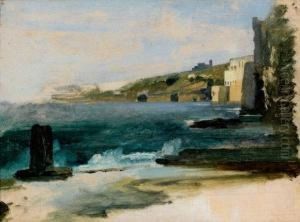 La Cote Du Pausilippe
 Huile Sur Papier Colle Sur Carton, Vernis