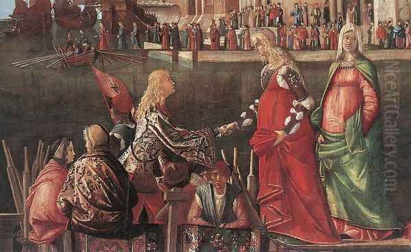 Meeting of the Betrothed Couple and the Departure of the Pilgrims [detail: 1] - view 1