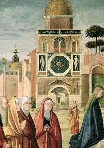 Presentation of Mary at the Temple (detail of Mary) by Vittore Carpaccio