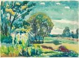 Claude Landscape With Trees by Claude Flight