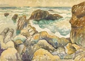 Claude Rocky Seashore by Claude Flight