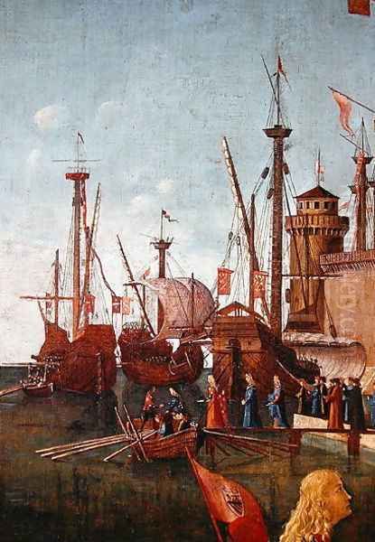 The Departure of the Pilgrims, detail from The Meeting of Etherius and Ursula and the Departure of the Pilgrims, St. Ursula Cycle, 1498 - view 1