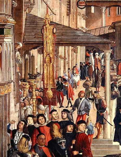 Street Scene, detail from The Miracle of the Relic of the True Cross on the Rialto Bridge, 1494 - view 1