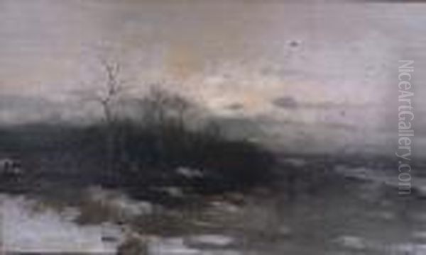 Auf Dem Heimweg In Winterlicher Landschaft - view 1