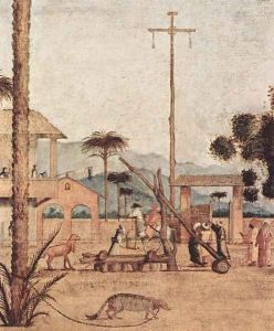 Funeral of St Jerome, detail 1