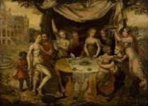 A Lovers' Feast by Frans Floris