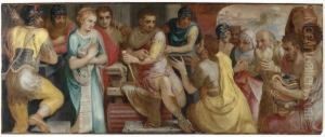 The Continence Of Scipio by Frans Floris