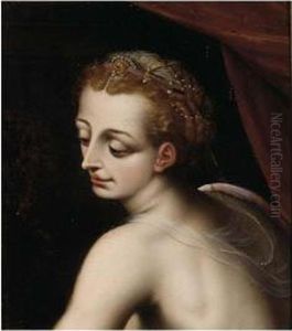 A Head Of A Woman, Wearing Pearl Jewellery In Her Hair