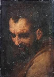 The Head Of A Bearded Man by Frans Floris