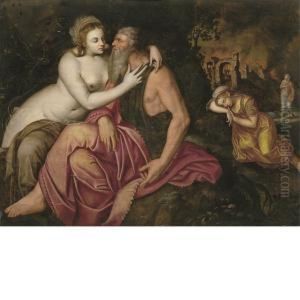 Lot E Le Figlie by Frans Floris