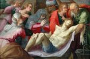 The Deposition (mourning Over The Body Of Christ) by Frans Floris