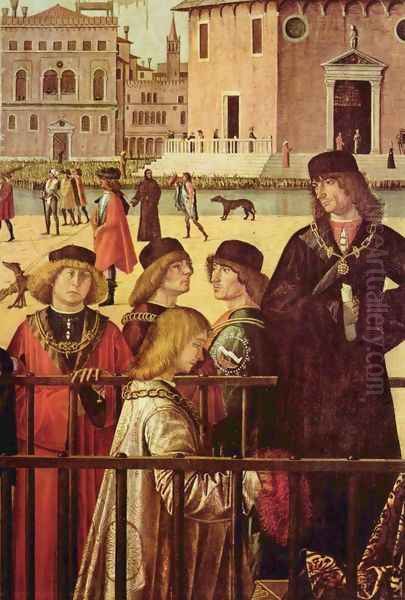 The arrival of the British envoy at the court of King Brittany, detail - view 1