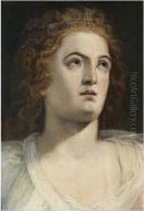 Portrait Of A Woman, Head And Shoulders, Wearing A White Shirt by Frans Floris