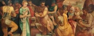 The Continence Of Scipio by Frans Floris