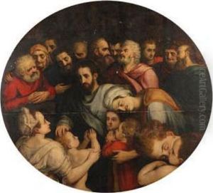 Suffer The Little Children To Come Unto Me ... by Frans Floris
