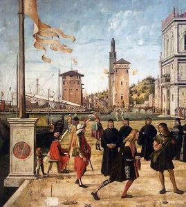 The Ambassadors Return to the English Court (detail 2)
