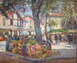 Marche Aux Legumes , St Jean De Luz by Louis Floutier