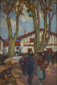 Marche Au Betail A St Jean De Luz by Louis Floutier