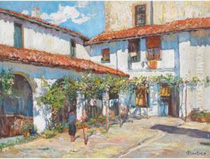 Recollets Cloister, Ciboure Near Saint Jean De Luz by Louis Floutier