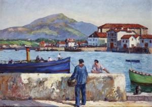 Le Port De Saint Jean De Luz by Louis Floutier