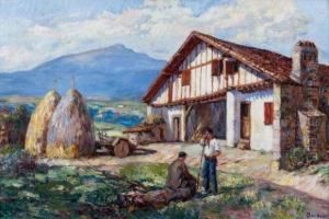 Ferme Basque Devant La Rhune by Louis Floutier