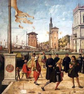 The Ambassadors Return to the English Court (detail)