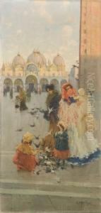 Venezia, Scena Di Vita In Piazza San Marco