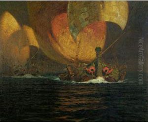 Barche Di Pescatori In Pieno Vento
