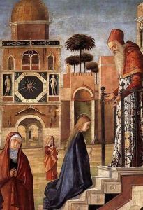 The Presentation of the Virgin (detail) by Vittore Carpaccio