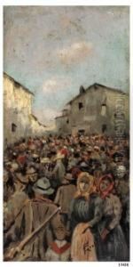 La Fiera Degli Uccelli A Crispina by Piero Focardi Del Garda